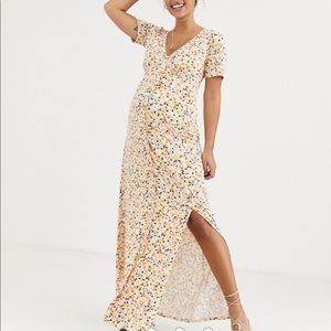 ASOS design Maternity Button Through Maxi Dress